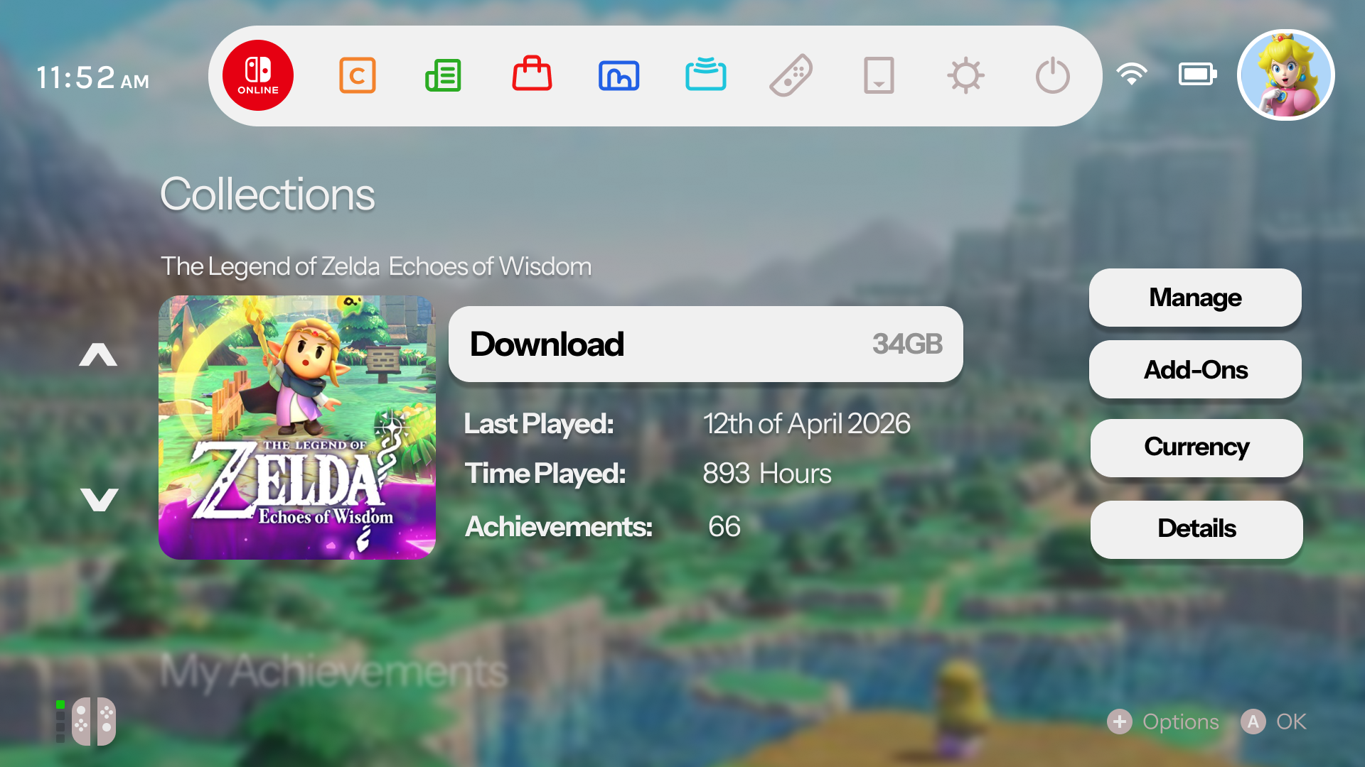 Collections Hub View - Dark Mode