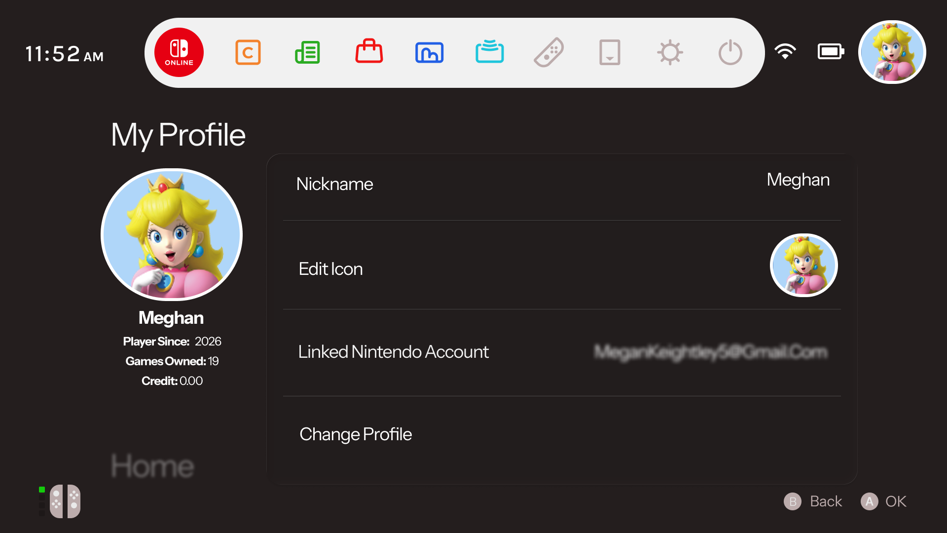 My Profile View - Dark Mode